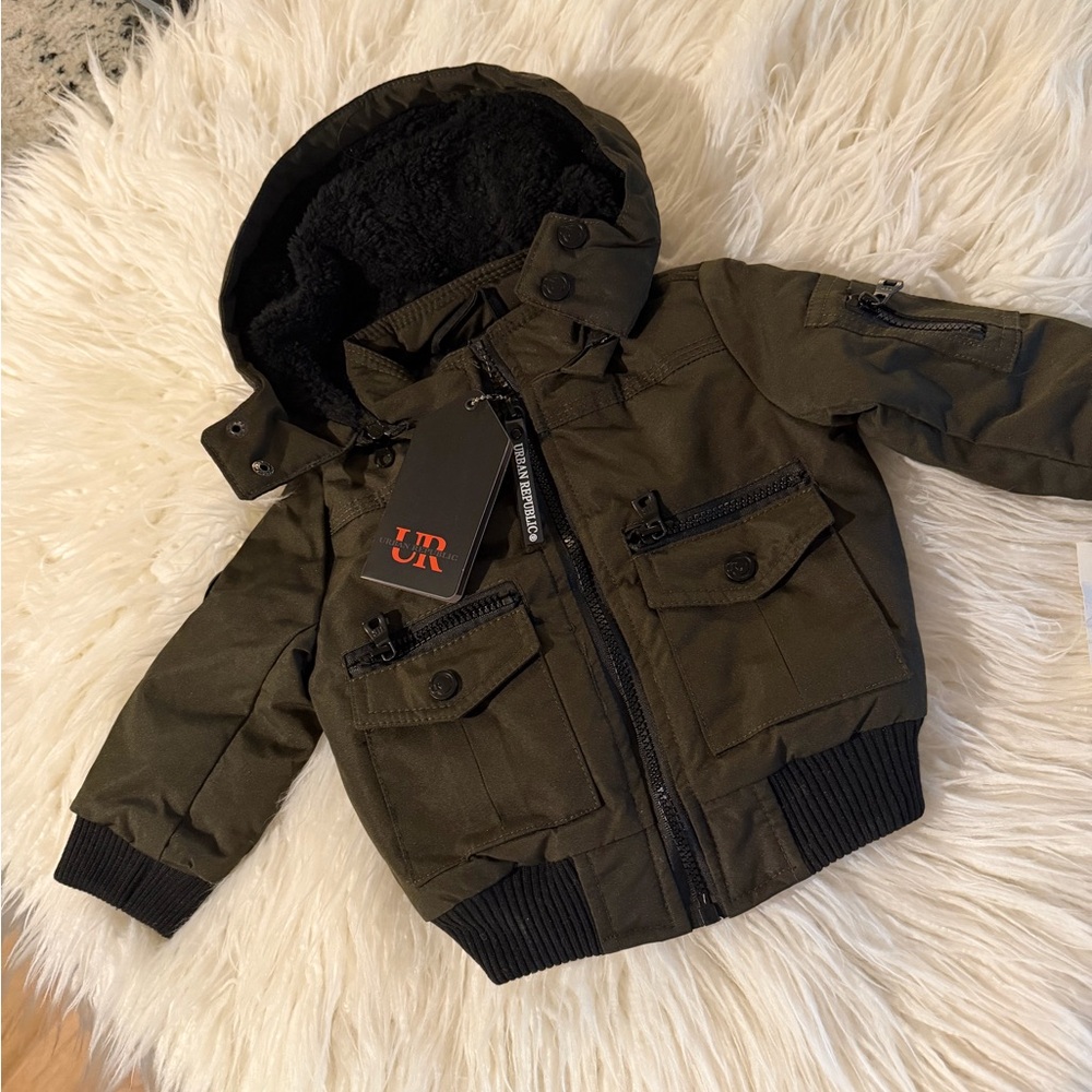 Urban Republic Dark Green Hooded Jacket Baby Boy’s 12M